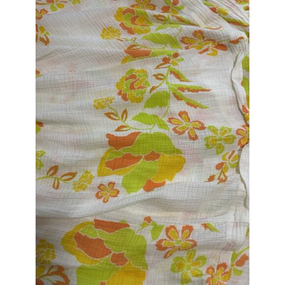 Free People Women’s Fleur Cotton Printed Tunic Retro Combo Size XL Oversized - Picture 4 of 10